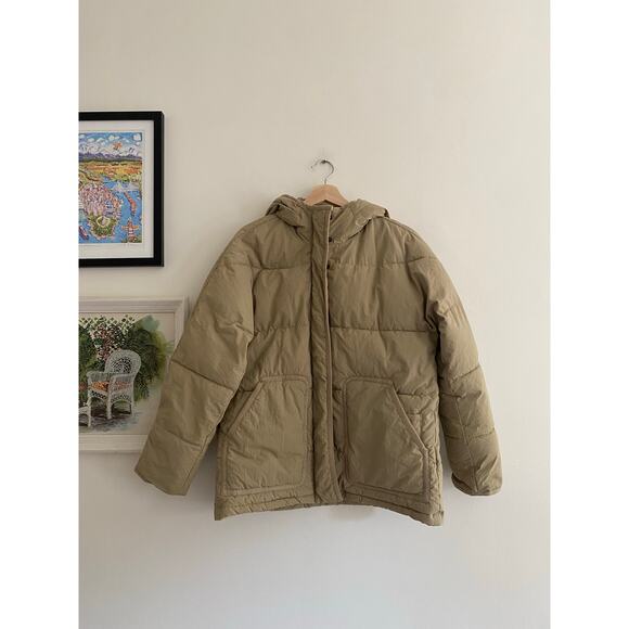 MADEWELL Holland Quilted Puffer Parka in Ash Green Size Small - Picture 3 of 10